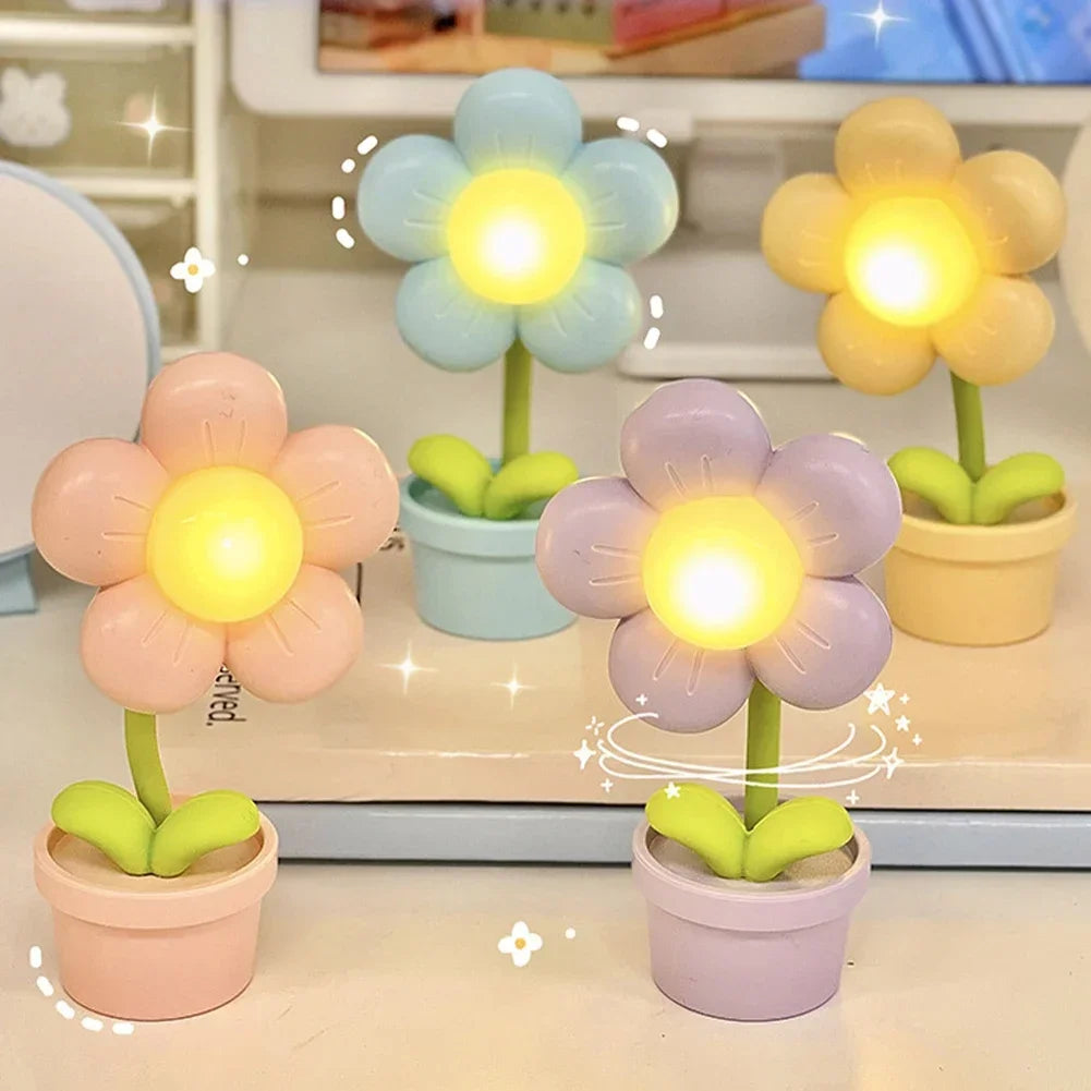 BloomLite – Kleine Blumen Tischlampe mit sanftem Licht