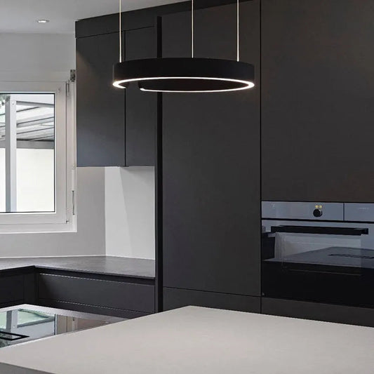 Minimalistische Pendelleuchte Lunaris für Esszimmer und Wohnzimmer – Dimmbar, Energieeffiziente LED, Ø 40/60/80 cm