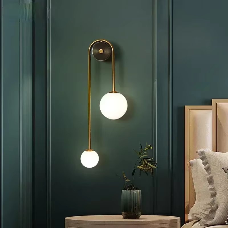 LumiHalo – Minimalist golden wall lamp for elegance