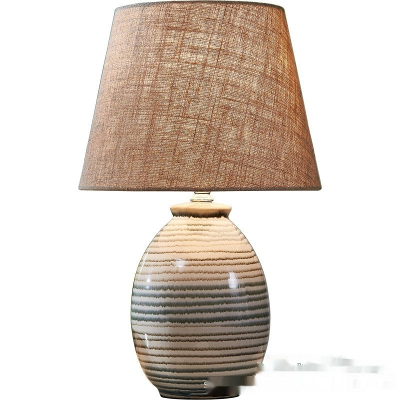 TaoLight - Moderne Keramik Tischlampe im Chinesischen Design für Schlafzimmer und Schreibtisch – Minimalistische Nachttischlampe