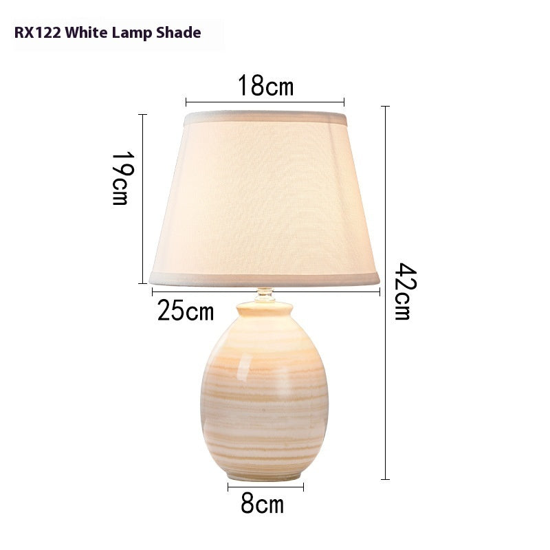 TaoLight - Moderne Keramik Tischlampe im Chinesischen Design für Schlafzimmer und Schreibtisch – Minimalistische Nachttischlampe