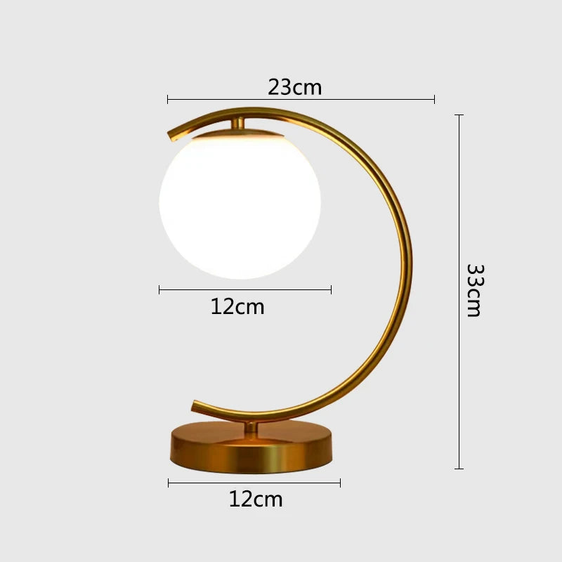 LumiGlobe - Modern table lamp with glass globe