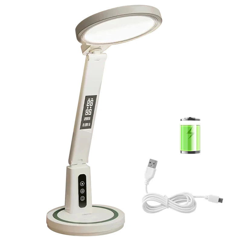 GlowClock - Multifunctional LED Desk Lamp with Clock and Adjustable Lighting