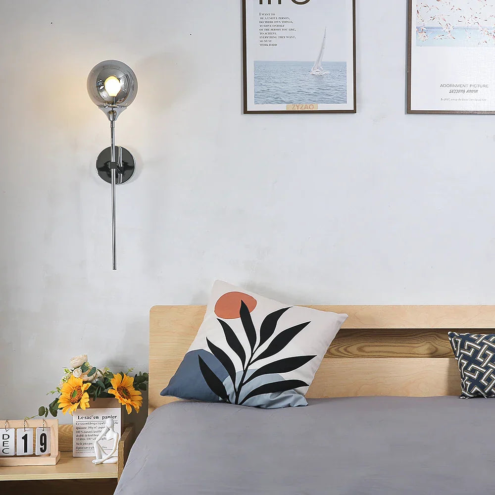 GlimmerNord – Wandleuchte Innen mit Modernem Glasdesign und Warmweißem Licht