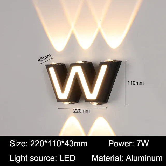 LetterGlow – LED Wandleuchte für Persönliche Gartenbeleuchtung mit Stil