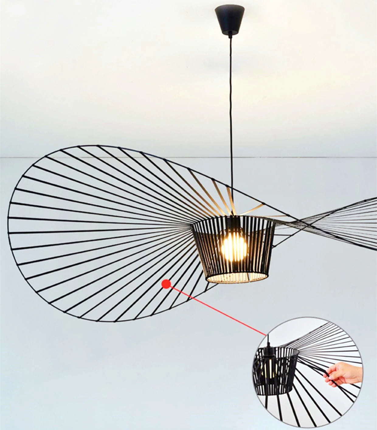 LumaShade Pendant Light – Stylish Hanging Lamp with Hat Shade Design