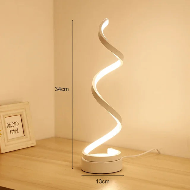 Pura – LED-Tischlampe Spirale Elegante Beleuchtung