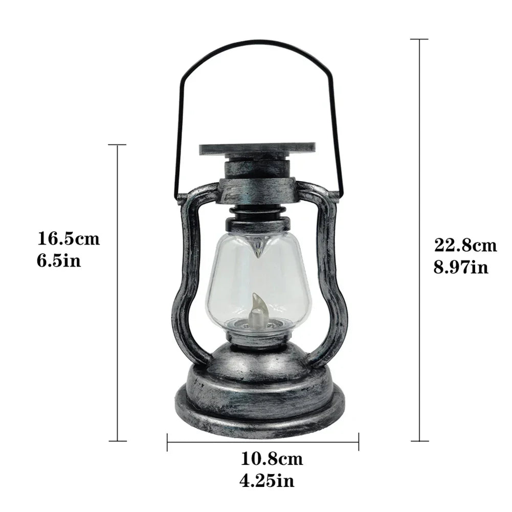 RusticRadiance – Antique Oil Lamp for Nostalgic Garden Lighting