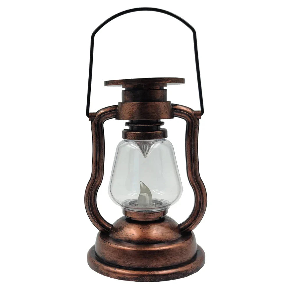 RusticRadiance – Antique Oil Lamp for Nostalgic Garden Lighting