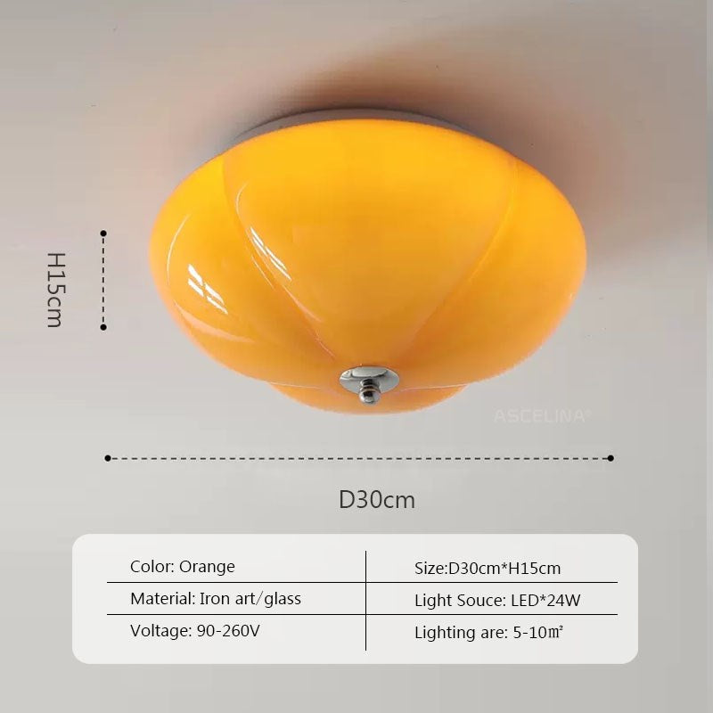 RetroGlaze – Deckenlampe im Kürbis-Design für Nostalgische Akzente im Wohnbereich