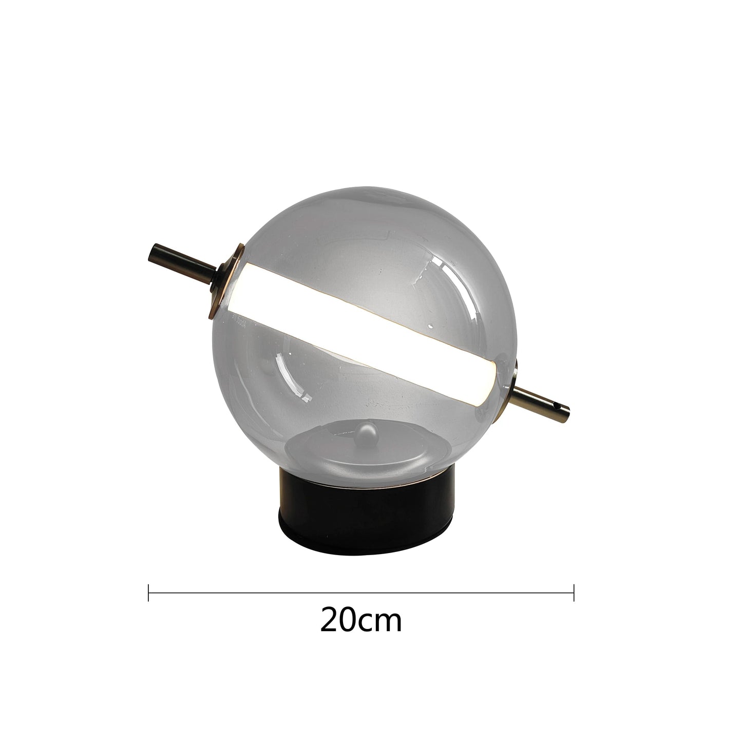 AurVintage - Retro Glas Tischlampe im Vintage-Design