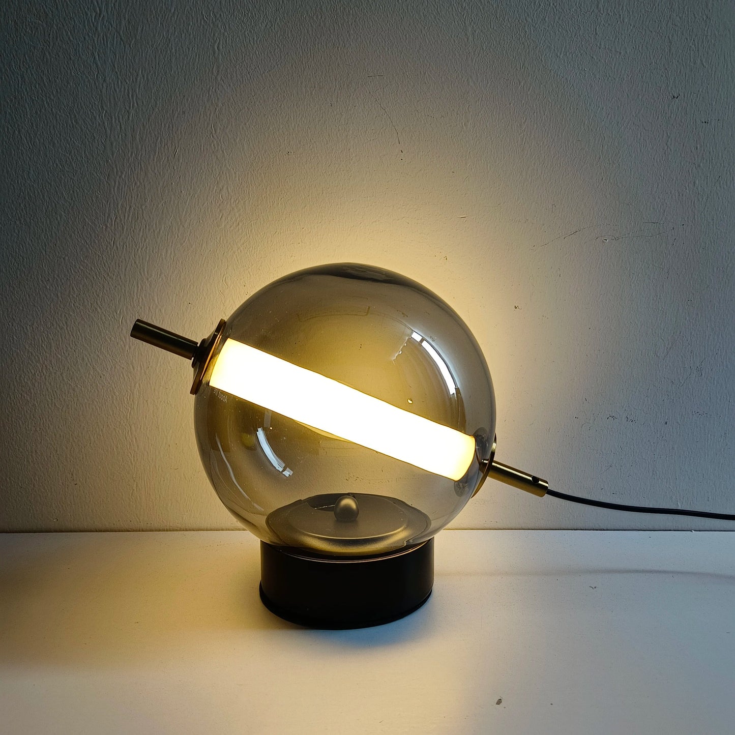 AurVintage - Retro Glas Tischlampe im Vintage-Design