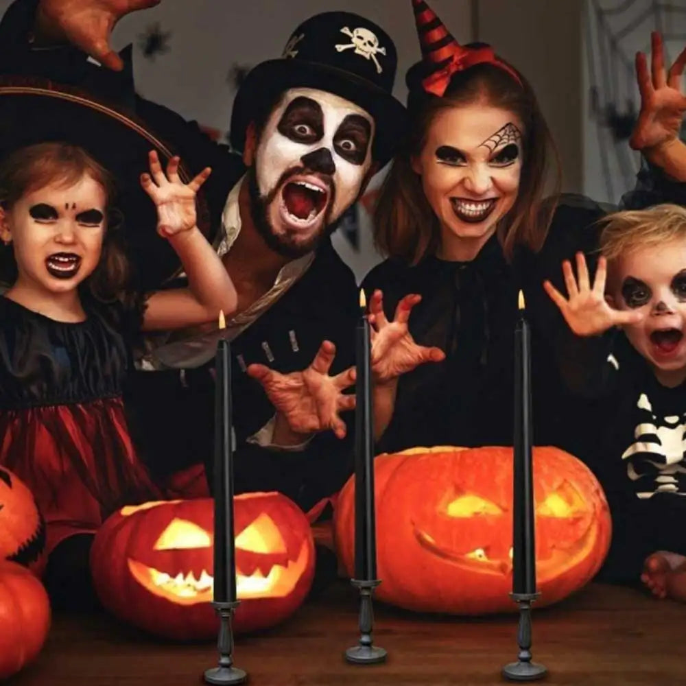 Nightfall – Black LED candles for Halloween with remote control