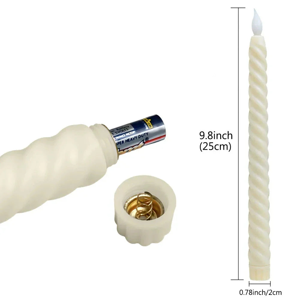 Kira – Lange LED-Kerzen – Magische Weihnachtsdekoration