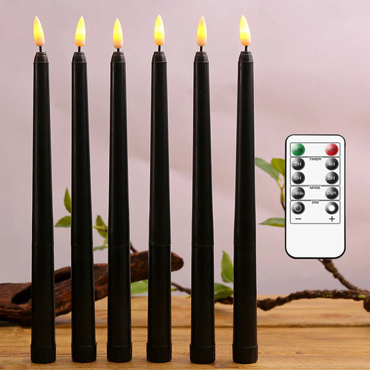 Nightfall – Black LED candles for Halloween with remote control