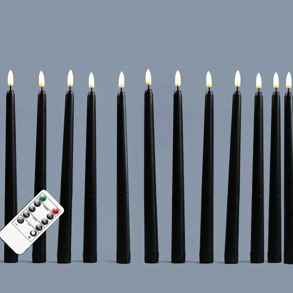 Nightfall – Black LED candles for Halloween with remote control