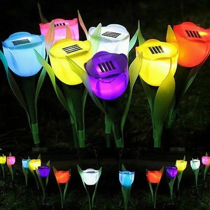 PetalGlow – Solar-Gartenleuchte Tulpen-Design für Stimmungsvolle Außenbeleuchtung