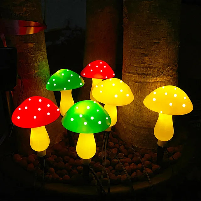 PixiePort – Solar garden lamp in colorful mushroom design for magical lighting in the garden
