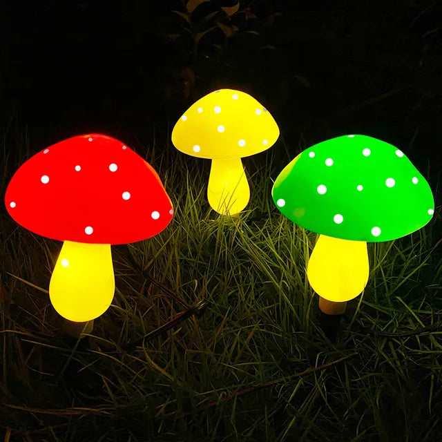 PixiePort – Solar garden lamp in colorful mushroom design for magical lighting in the garden