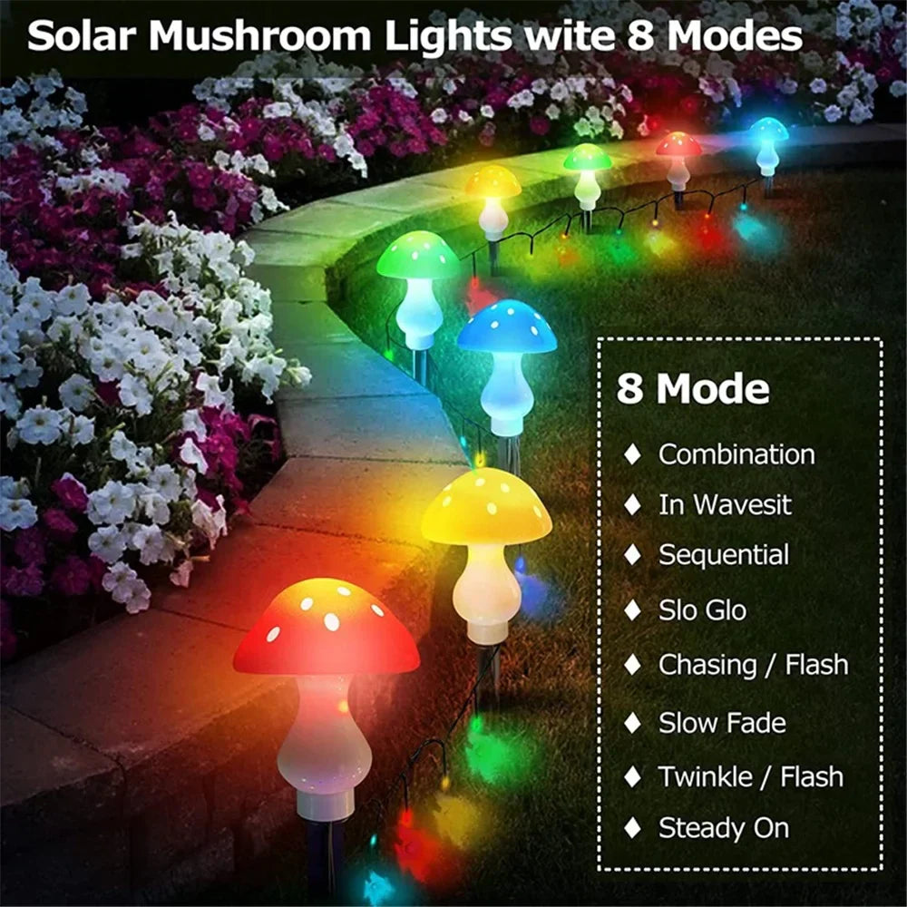 PixiePort – Solar garden lamp in colorful mushroom design for magical lighting in the garden