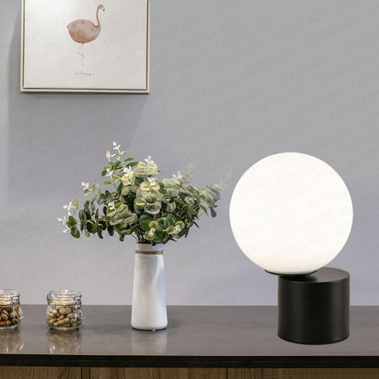 HaloSphere table lamp made of glass ball – Elegant LED table light for bedside table and desk