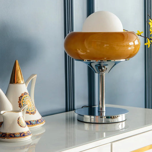 OrangeBeam - Vintage Orange Table Lamp in Retro Design