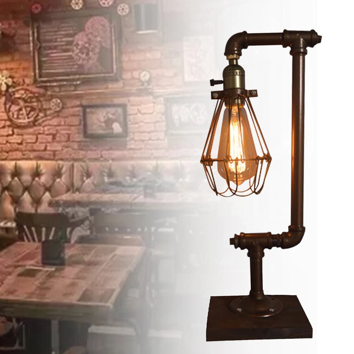 Viva – Tischlampe Vintage Metall Elegante Beleuchtung für Ihr Zuhause