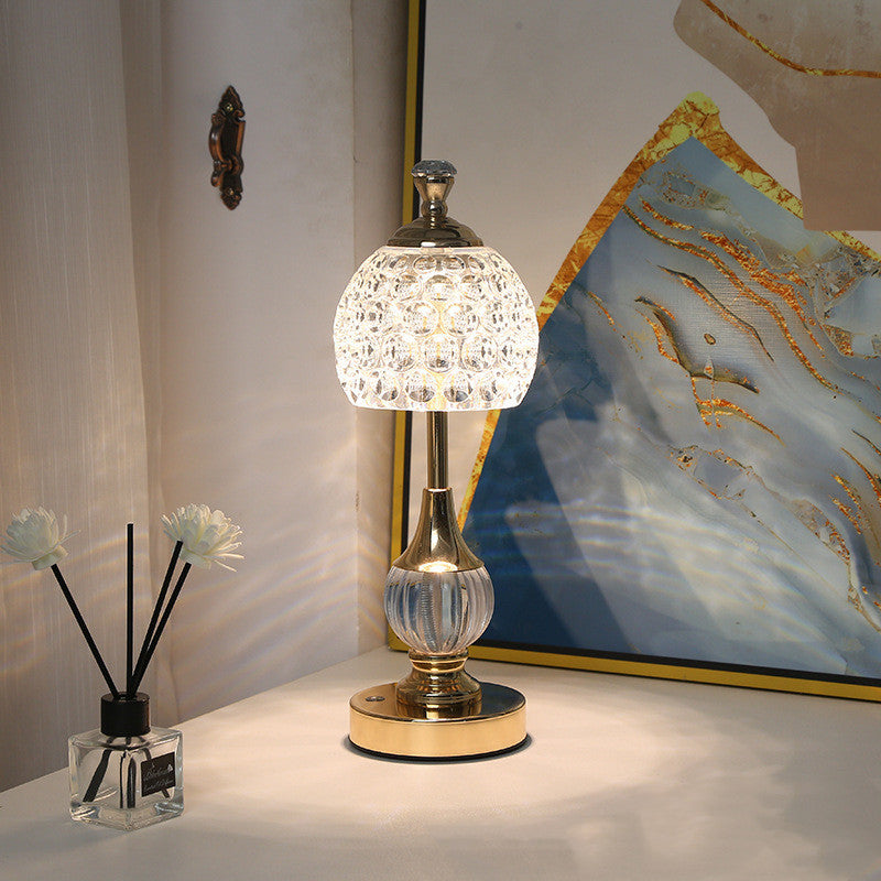 Kristomia – Touch LED Crystal Mushroom Lamp made of Acrylic & Aluminum