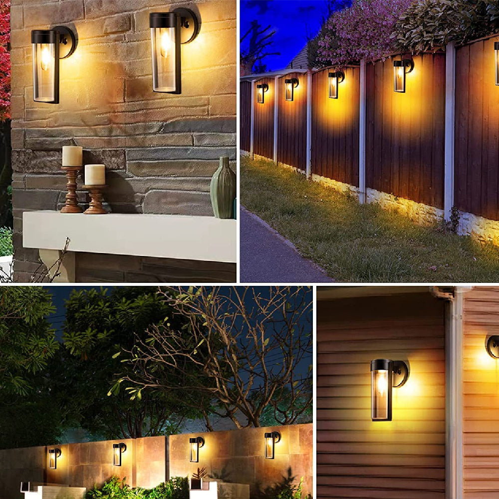 SolarLuma – Solar LED-Wandleuchte mit Glühfaden-Optik, Wasserdicht für Garten & Außenbereich (IP65)