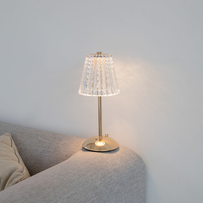 GlamLicht – Designer acrylic table lamp in rock shape with LED for stylish living spaces