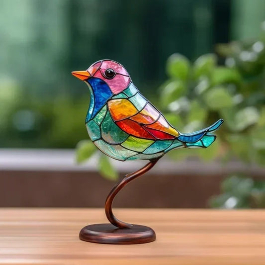 AvianElegance – Colored Glass Birds – Handcrafted Artwork for Stylish Interior Design