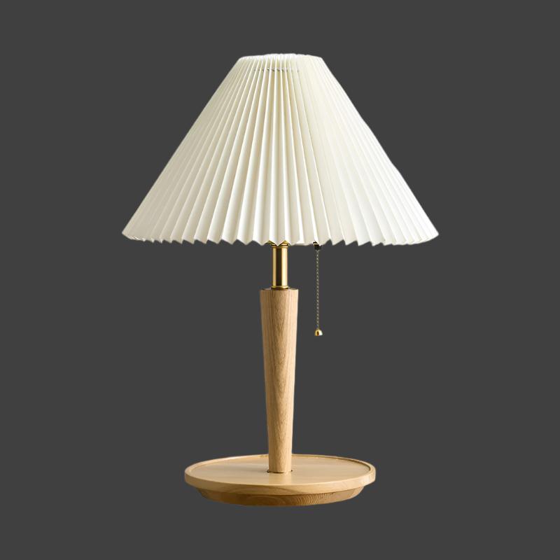 Pleatwood – Vintage Tischlampe aus Holz mit Modernem Flair für Gemütliche Atmosphäre