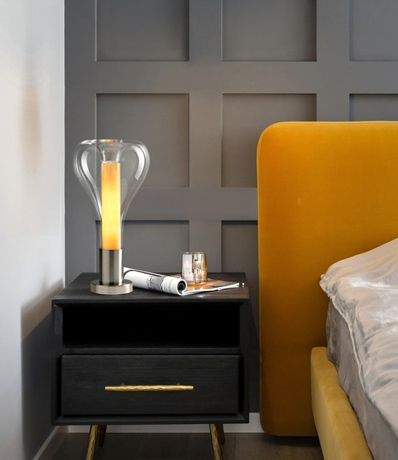 LavaLicht – Künstlerische Tischlampe mit Lavasteinen für stimmungsvolle Beleuchtung