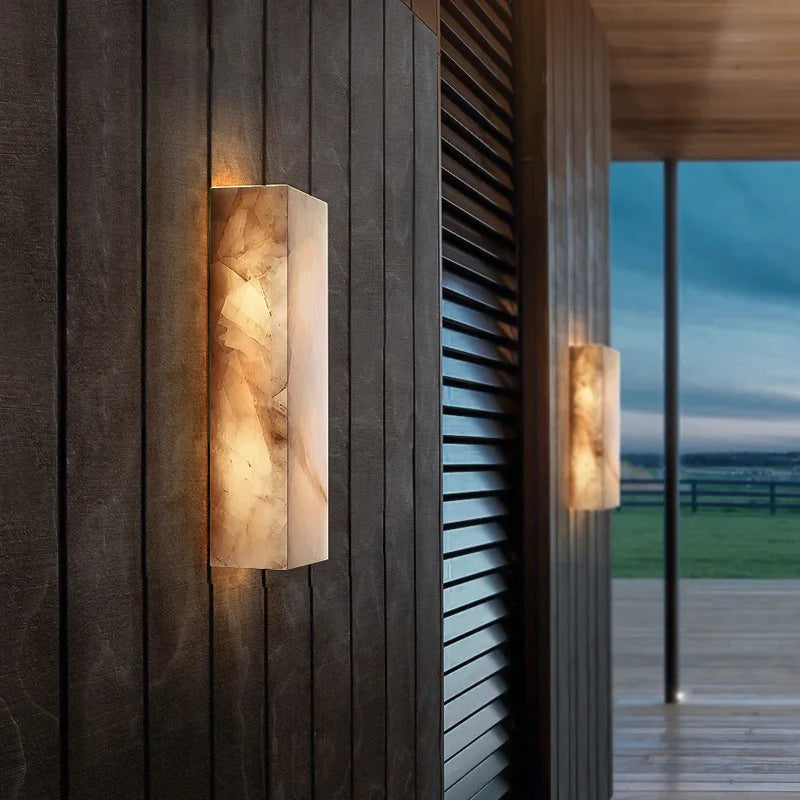 Marblux – Outdoor wall light made of marble for stylish lighting