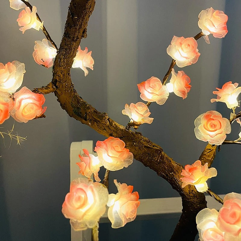 Bonsai-Lampe Rosa – LED Tischlampe für stimmungsvolle Dekoration