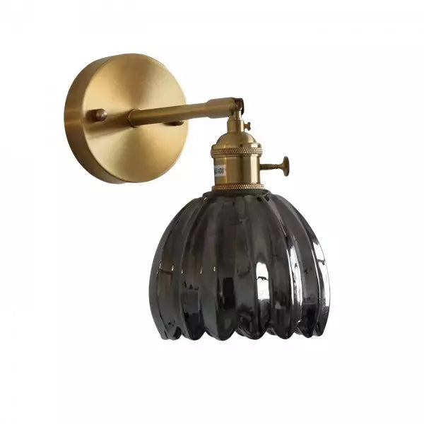 Rita – Wall lamp with glass tulip knob for vintage chic