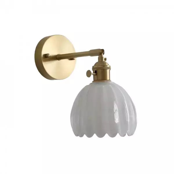 Rita – Wall lamp with glass tulip knob for vintage chic