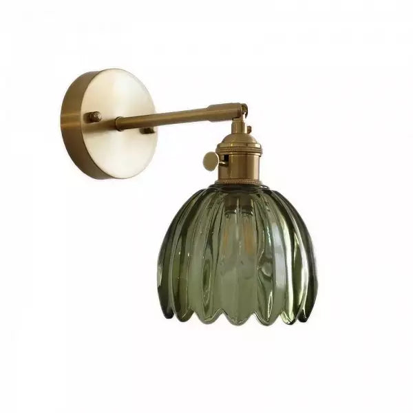 Rita – Wall lamp with glass tulip knob for vintage chic