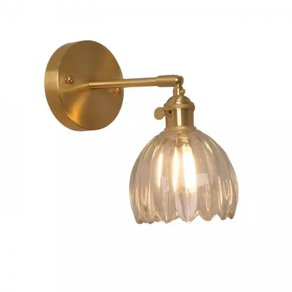 Rita – Wall lamp with glass tulip knob for vintage chic
