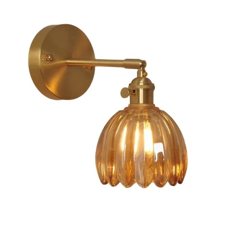 Rita – Wall lamp with glass tulip knob for vintage chic